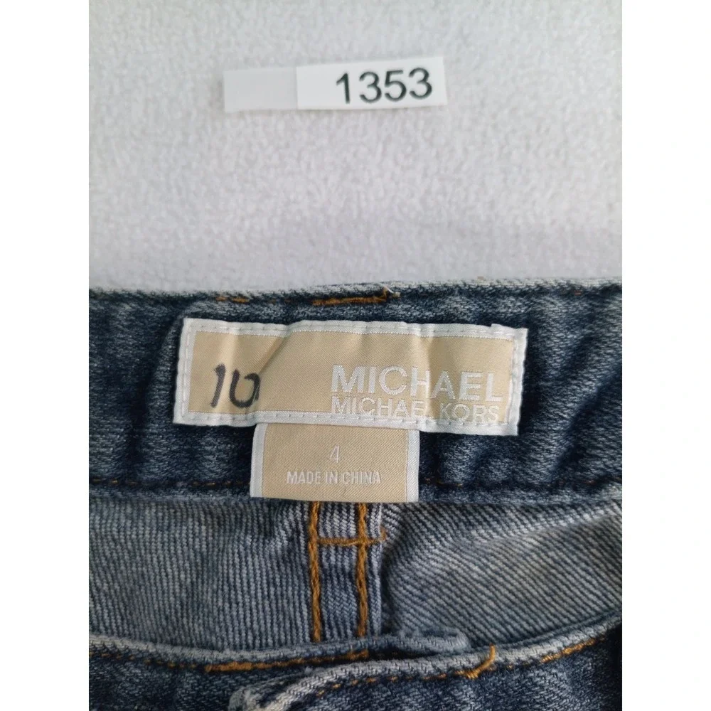 Michael kors jeans izzy skinny size 4 women's frayed  jeans (1353)